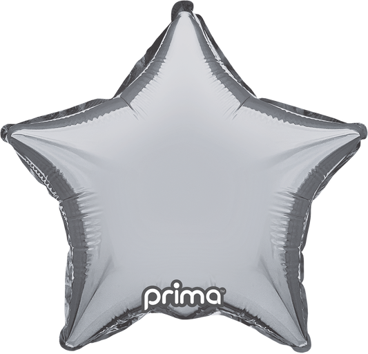 Prima 9" Silver Star Balloon 6ct