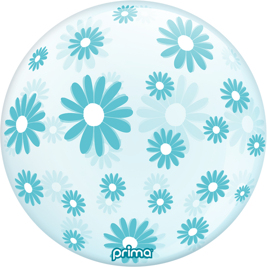 Prima 20” Blue Daisies Sphere Balloon