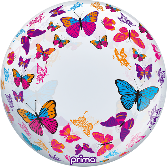 Prima 20” Colorful Butterflies Sphere Balloon