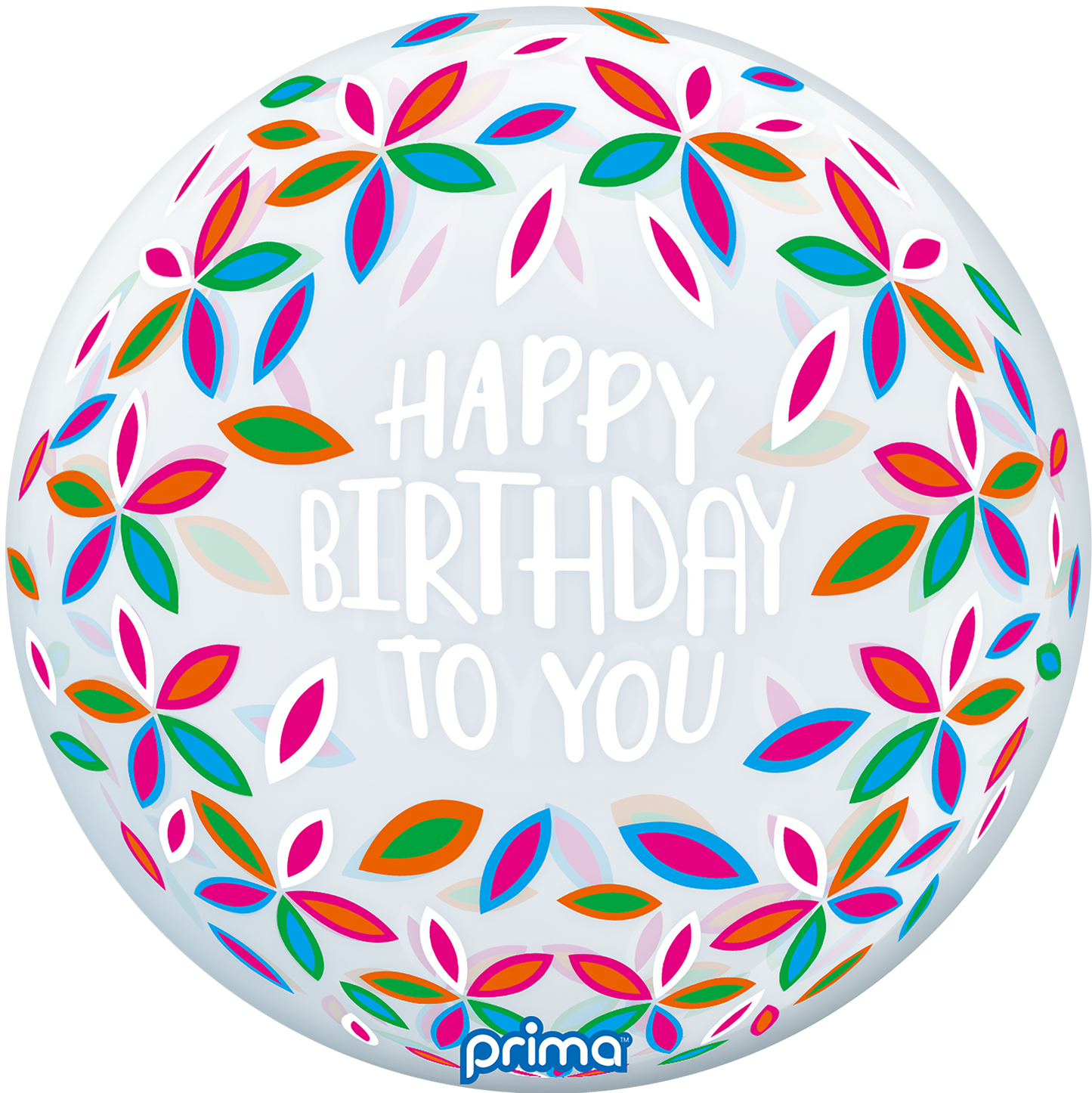 Prima 20” Colorful Petals Birthday Sphere Balloon