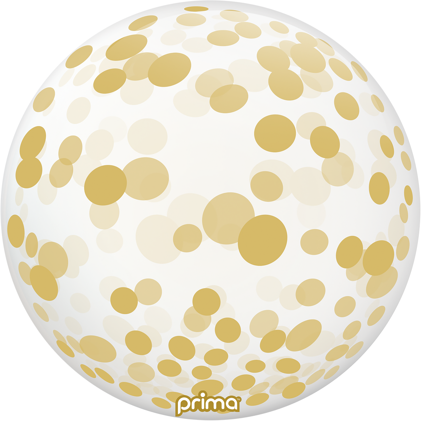 Prima 20” Gold Confetti Sphere Balloon