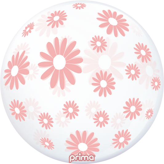 Prima 20" 20” Light Pink Daisies Sphere Balloon