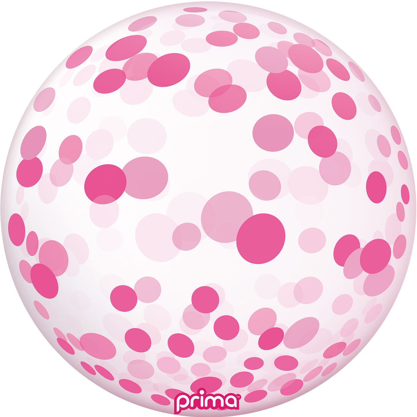 Prima 20” Pink Confetti Sphere Balloon