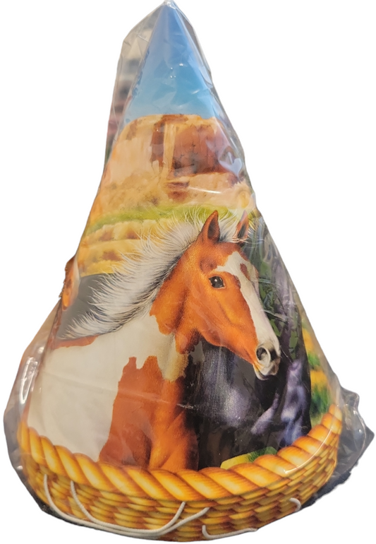 Running Horses Party Hats 8ct
