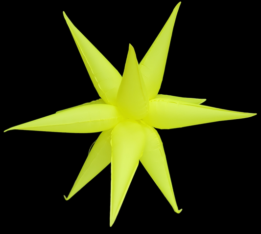 Winner Party 26" Neon Yellow Star-Burst Balloon