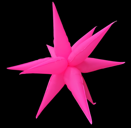 Winner Party 26" Neon Hot Pink Star-Burst Balloon