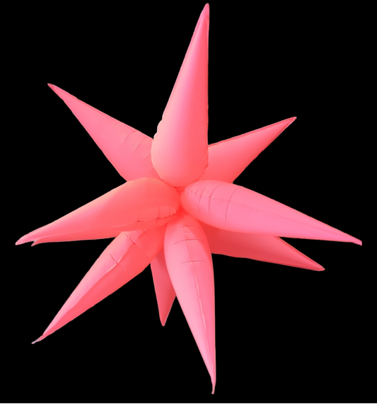 Winner Party 26" Neon Pink Star-Burst Balloon
