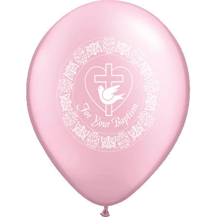 Qualatex 11" For You Baptism Dove Latex Balloon 50ct