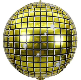 Winner Party 24" Gold Disco Ball Balloon