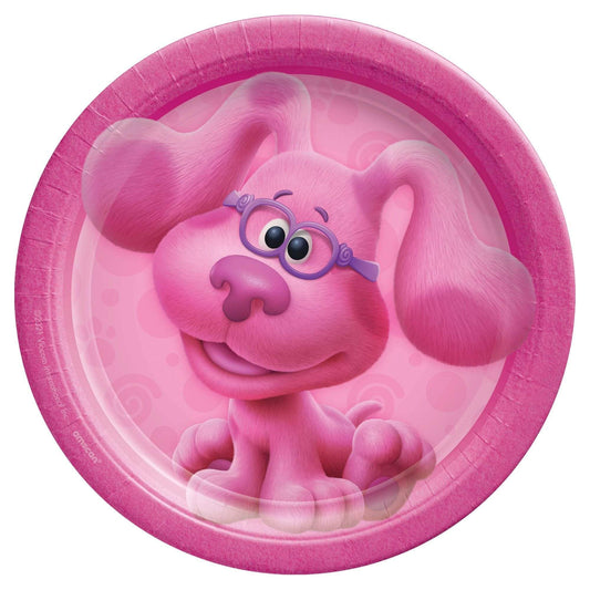 Blues Clues 7" Round Plates - Pink 8ct
