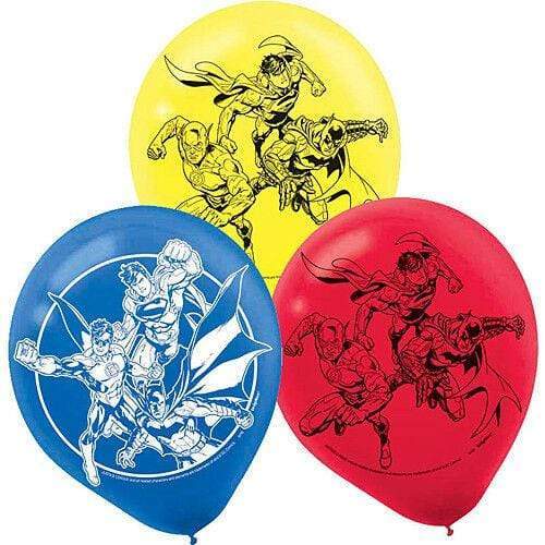 Justice League 12" Latex Balloons (6 Count)
