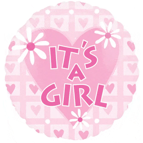 ValueLine 18' It's a Girl Pink Heart Balloon