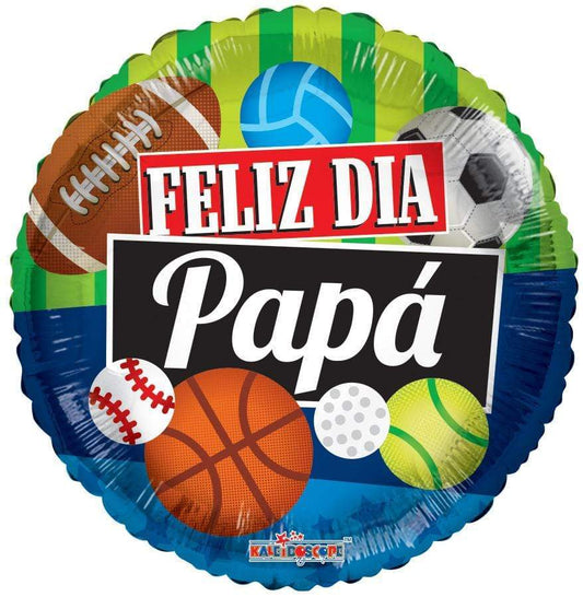 ConverUSA 18" Feliz Día Papá Deportes Balloons-Falt
