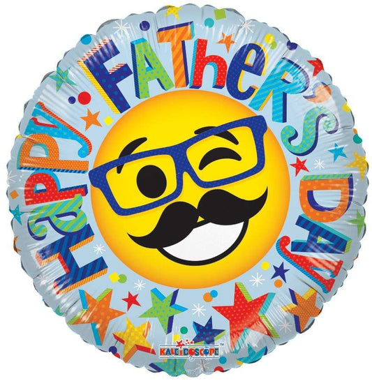 ConverUSA 18" Happy Father's Day Smiley Mustache Balloon