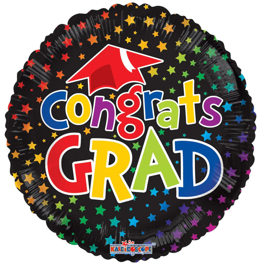 ConverUSA 18" Congrats Grad Colorful Gellibean Balloon-Pk
