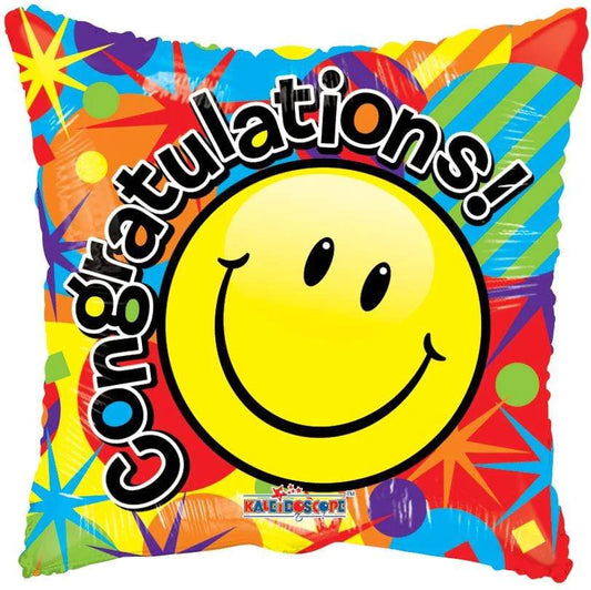 ConverUSA 18" Smiley Congratulations Gellibean Balloon-Flat