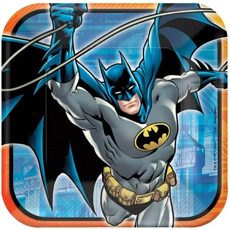 Batman Heroes and Villains 9" Square Plates, 8-count