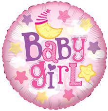 ConverUSA 24" Baby Gril Moon Clear View Balloon