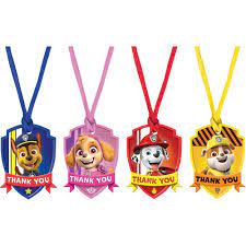 Paw Patrol Adventures Thank You Tags