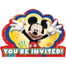 Disney Mickey Mouse Clubhouse - 8 invitations