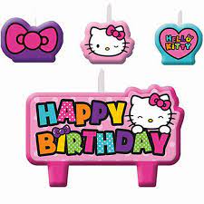 Hello Kitty Happy Birthday Candle 4pc
