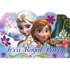 Frozen It's a Royal Party Postcard Invitation 8ct