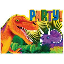 Prehistoric Party Invitations 8ct