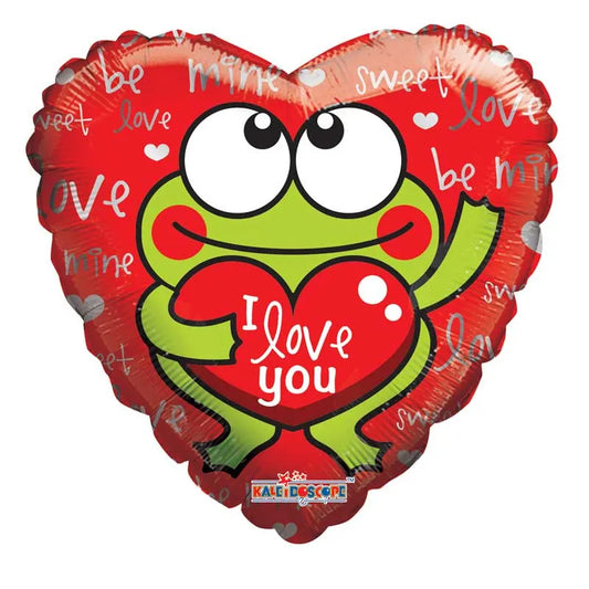 ConverUSA 18" I Love You Frog Heart Balloon