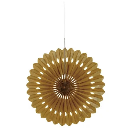 Gold Hanging Fan Decoration 1ct