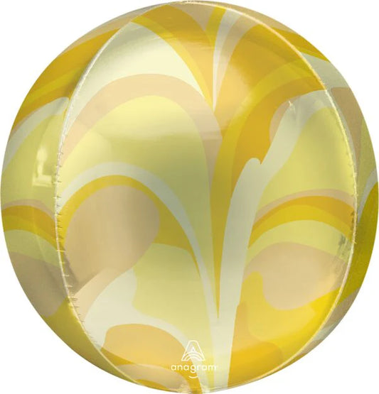 Anagram 16" Gold Macro Marble Orbz Balloon