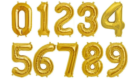 Winner Party 42" Gold Numbers