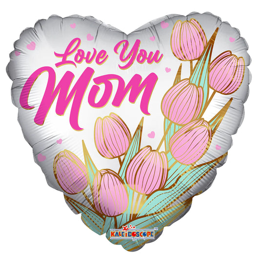 ConverUSA 18" Love You Mom Tulips Balloon-Flat