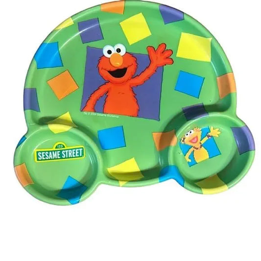 Sesame Street Elmo & Zoe Divided Plastic Baby Child’s Plate 1pc