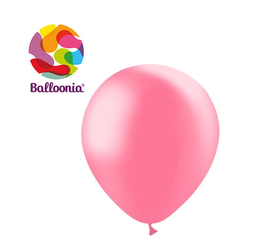 Balloonia 10" Latex Metallic Pink 100ct