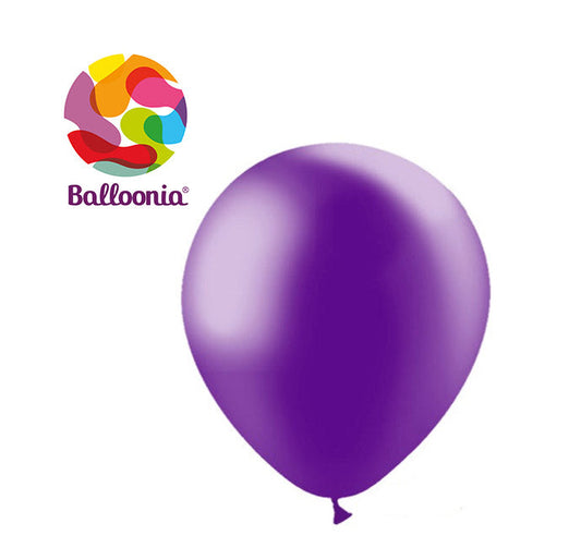 Balloonia 10" Latex Metallic Purple 100ct
