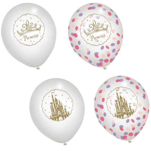 Disney Princess 12" Pre-filled Confetti Balloons 6ct