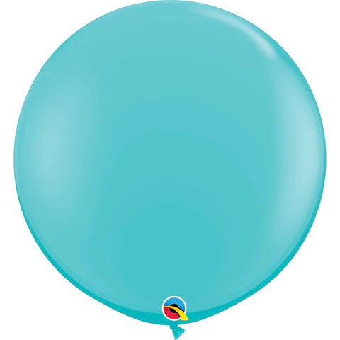 Qualatex 3ft Caribbean Blue Latex Balloons 2ct