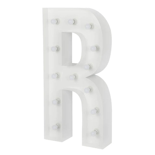 Marquee 4ft Tall Metal R Letter With White Lights