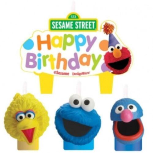 Sesame Street Molded Candle Set Cake Topper 4 Piece