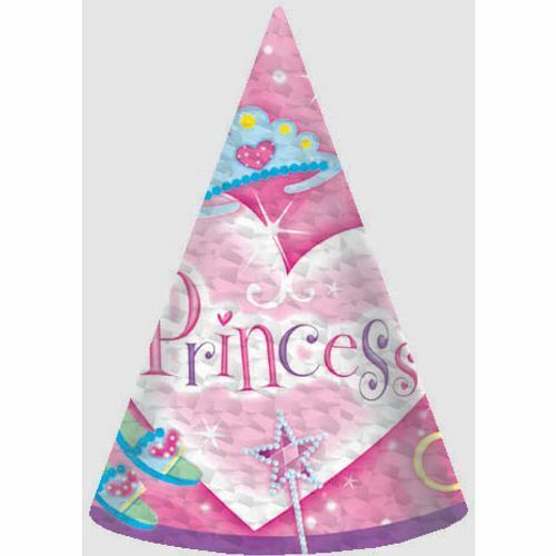 Sparkling Princess Party Hats 8ct