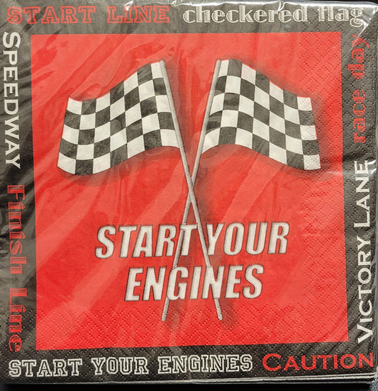 Start Your Engines Lunch Napkins 16ct