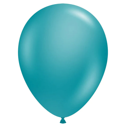 Tuftex 11" Latex Balloon Metallic Teal 100ct