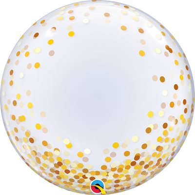 Qualatex 24" Gold Confetti Bubble