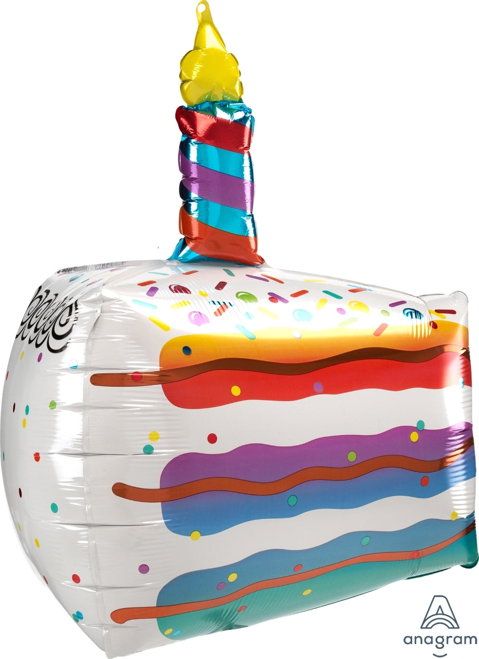 Anagram 25" Cake Slice UltraShape Foil Balloon