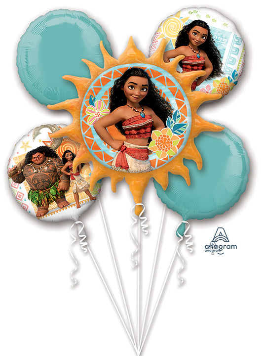 Anagram Disney Moana Balloon Bouquet 5ct