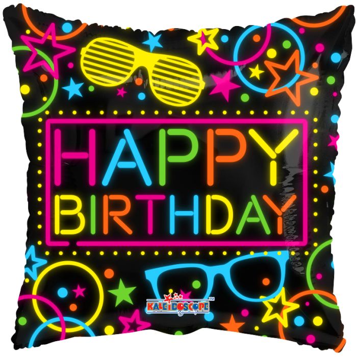 ConverUSA 18" Happy Birthday Neon Balloon