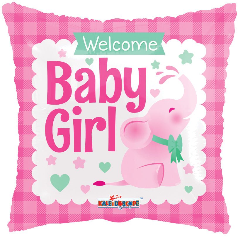 Conver USA 18" Welcome Baby Girl Little Elephant Balloon