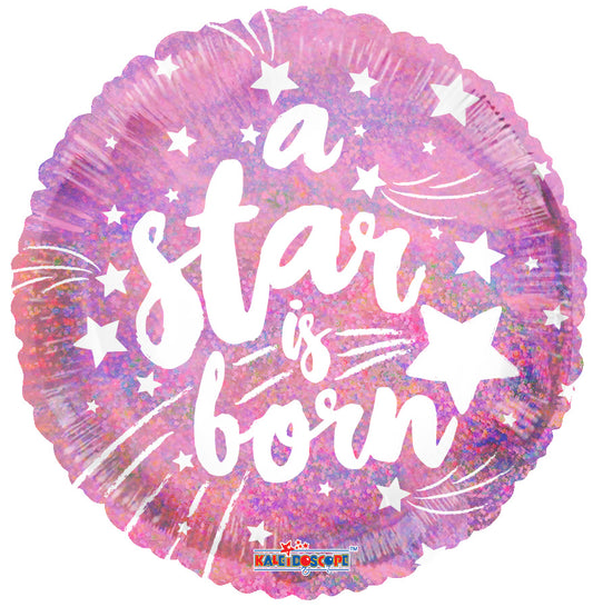Conver USA 18" A Star Is Born Pink Holographic Balloon