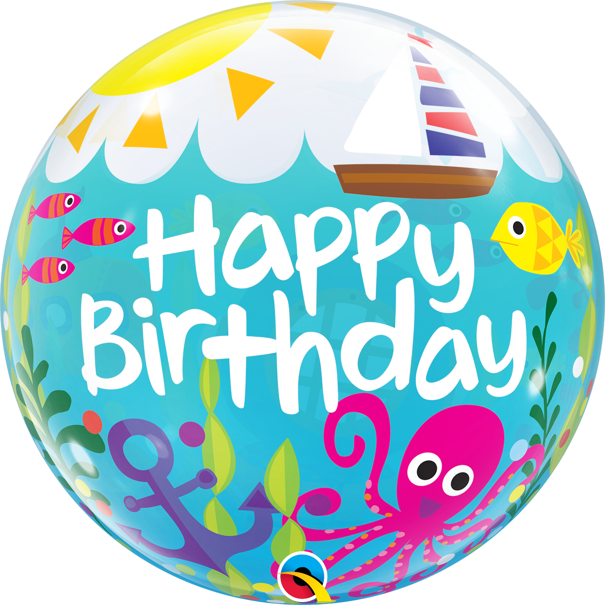 Qualatex 22" Happy Birthday Bubble Balloon