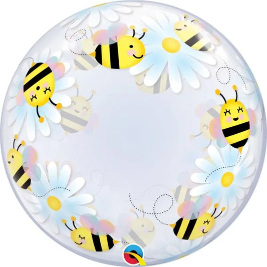 Qualatex 24" Sweet Bee & Daisies Deco Bubble Balloon